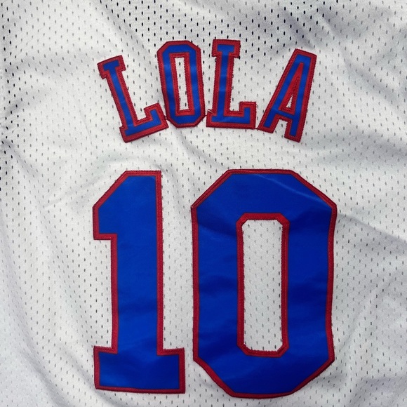 Space Jam Lola Bunny Jersey #10 Embroidered Mens L Movie Buggs Jordan Ball 1724 - Picture 7 of 8